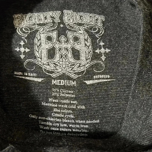 Eighty Eight Short Sleeve Dark Gray T-Shirt Top Animal Tiger Size M Dark gray - Picture 3 of 3